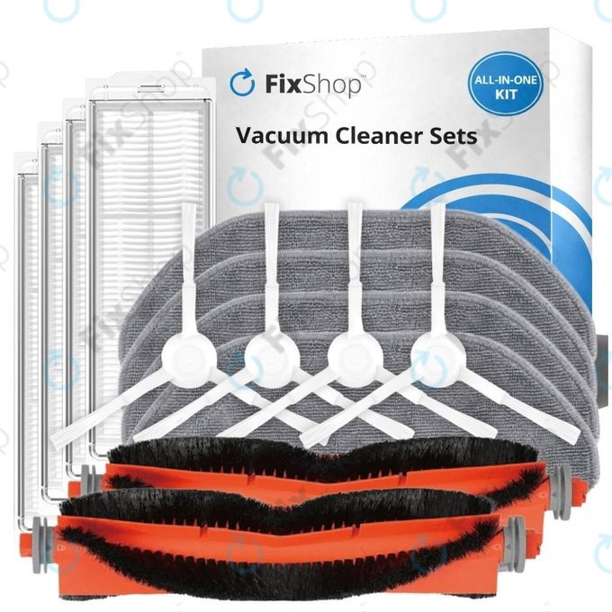 Set de piese de schimb pentru Xiaomi Robot Vacuum S10, S10 EU, S12 (2x Perii principale, 4x Filtre, 4x Perii laterale, 4x Lavete de mop)