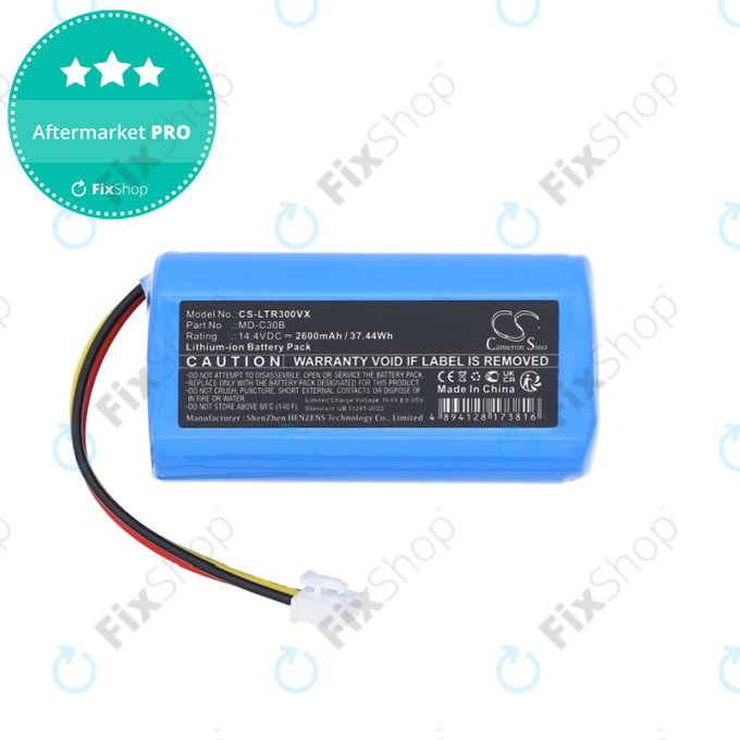Baterie pentru Liectroux C30B, BLAUPUNKT BPK-VCBB1XB, Midea M4, 2600mAh, Li-ion, 14.4V, MD-C30B, HQ
