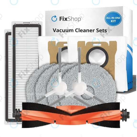 Set de piese de schimb pentru Xiaomi Robot Vacuum X10 (1x Perie principală, 2x Filtre, 2x Perii laterale, 2x Lavete de mop, 2x Saci pentru praf)