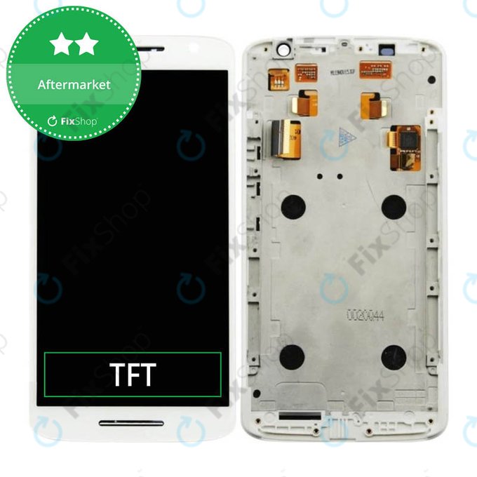 Motorola Moto X Play XT1562 - Ecran LCD + Sticlă Tactilă + Ramă (White) TFT