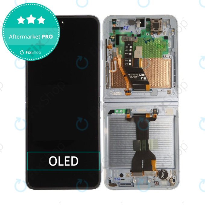 Samsung Galaxy Z Flip 6 F741B - Ecran LCD + Sticlă Tactilă + Ramă (Light Blue) - GH82-35014C Genuine Service Pack