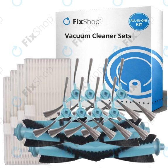 Set de piese de schimb pentru Tesla IQ400, IQ400 Plus, Sencor 6485BK (2x Perie principală, 4x Filter, 8x Perie laterală)