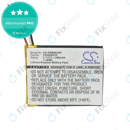 Baterie pentru GoPro Wifi Remote, 350mAh, Li-Pol, 3.7V, YD362937P, HQ