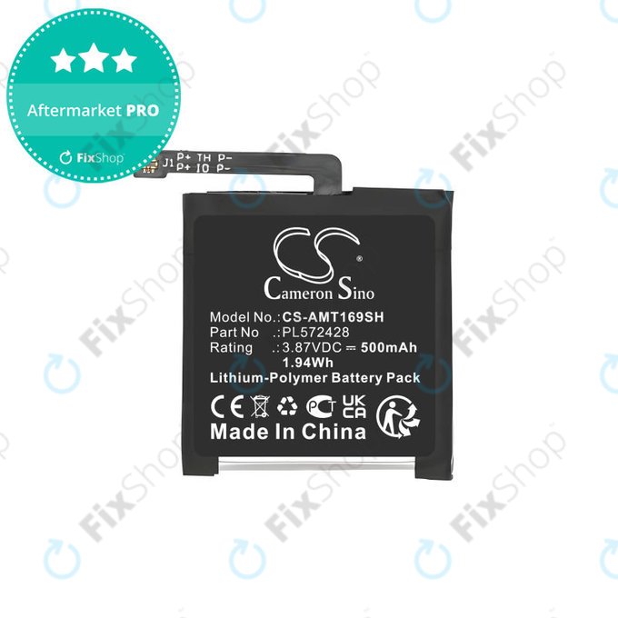 Baterie pentru Amazfit T-Rex 2, A2169, A2170, 500mAh, Li-Pol, 3.87V, PL572428, HQ