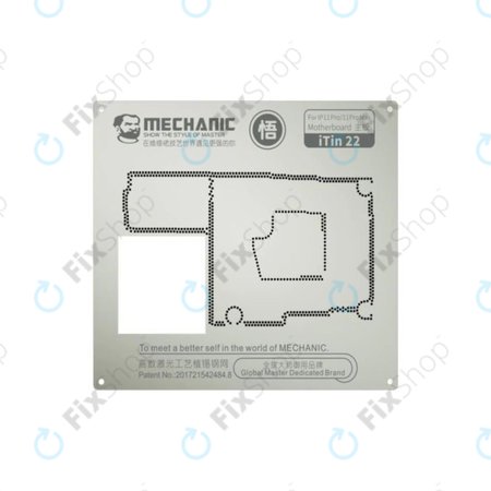 Mecanic iTin 22 - Șablon din Oţel Plăci de bază din Oţel pentru iPhone 11 Pro, 11 Pro Max