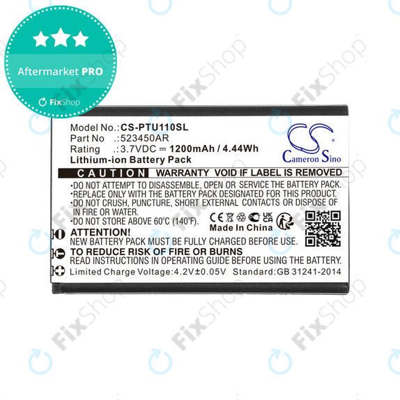 Baterie pentru Panasonic Kx-Tf200, Kx-Tu110, 1200mAh, Li-Ion, 3.7V, 523450AR, HQ