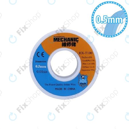 Mechanic HX-T100 - Sârmă de lipit vârf Sn/Pb - 0,5 mm