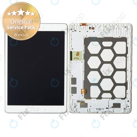 Samsung Galaxy Tab A 9.7 T550 - Ecran LCD + Sticlă Tactilă + Ramă (White) - GH97-17400C Genuine Service Pack