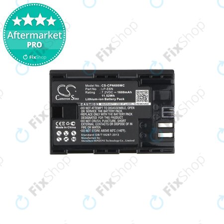 Canon EOS 5D, 5DS, 6, 7, 60, 70, R5, R6 - Baterie LP-E6N Li-Ion 1600mAh HQ