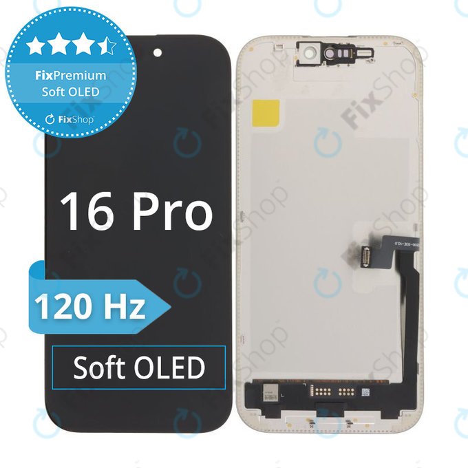 Ecran Soft OLED pentru iPhone 16 Pro - Sticlă Tactilă + Ramă, DIAGNOSTIC