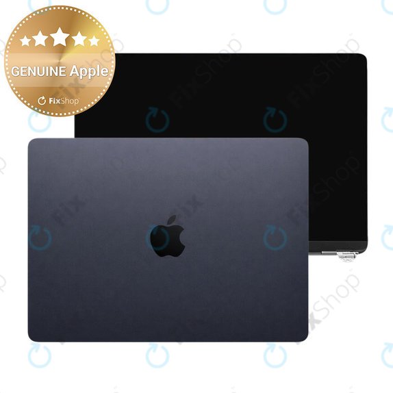 Display LCD pentru MacBook Air 13", A3113 (2024), cu sticlă frontală și capac, Midnight, 661-40281, Genuine Apple