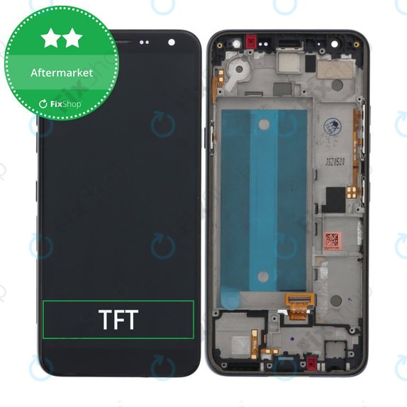 LG K40 - Ecran LCD + Sticlă Tactilă + Ramă (Black) TFT