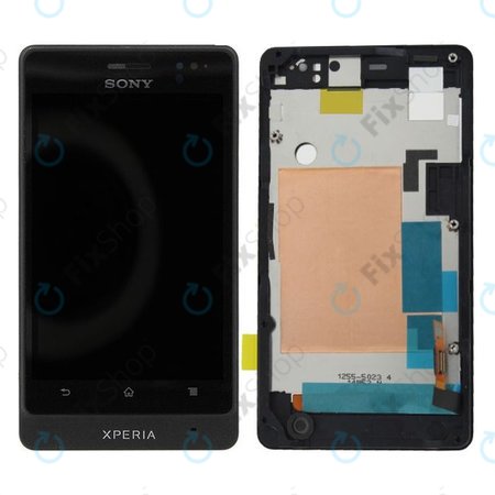Sony Xperia Go ST27i - Ecran LCD + Sticlă Tactilă + Ramă (Negru) - 1264-8191