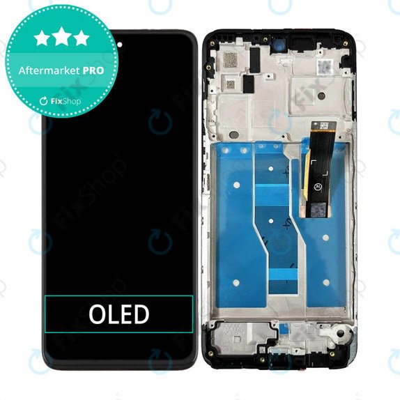 Motorola Moto G82 5G XT2225 - Ecran LCD + Sticlă Tactilă + Ramă (Meteorite Gray) OLED