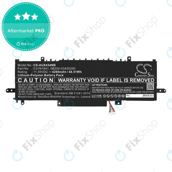 Baterie pentru Asus ZenBook 14, Flip 14, 4200mAh, Li-Pol, 11.55V, C31N1841, HQ