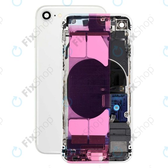 Apple iPhone 8 - Carcasă Spate cu Piese Mici (Silver)