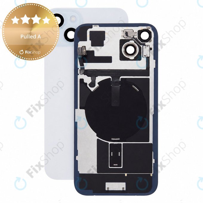 Sticlă carcasă spate pentru iPhone 15 Plus, Black, Pulled A