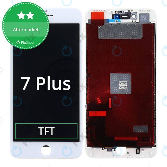 Ecran pentru iPhone 7 Plus, White, Sticlă tactilă cu ramă