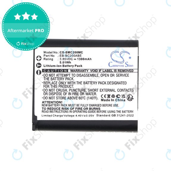 Baterie pentru Samsung Gear 360, 1300mAh, Li-Ion, 3.85V, EB-BC200ABE, HQ
