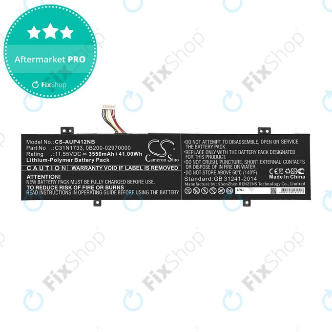 Baterie pentru Asus VivoBook Flip 14 Tp412fa/ua, 3550mAh, Li-Pol, 11.55V, C31N1733, HQ