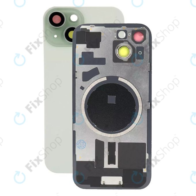 Apple iPhone 15 - Sticlă pentru carcasa din spate cu piese mici (Green)