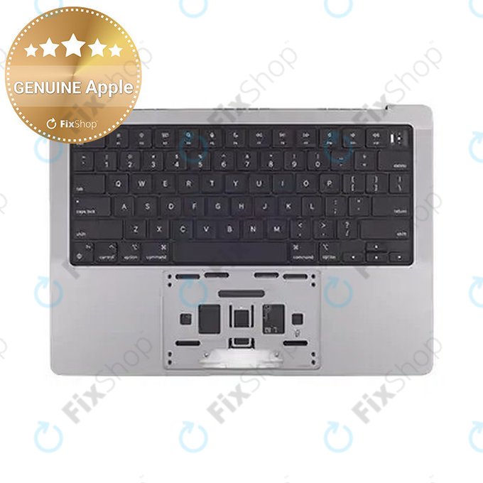 Ramă superioară tastatură pentru MacBook Pro 14", A2918 (2023), cu tastatură US și baterie, Space Gray, 661-35708, Genuine Apple