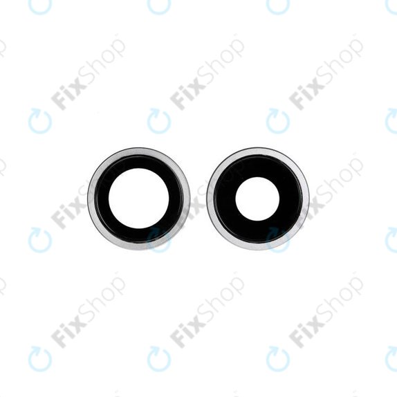 Apple iPhone 11 - Sticlă Cameră Spate cu Ramă (White) - 2buc