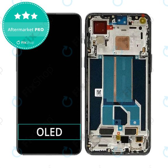 OnePlus Nord 2T CPH2399 CPH2401 - Ecran LCD + Sticlă Tactilă + Ramă (Gray Shadow) OLED