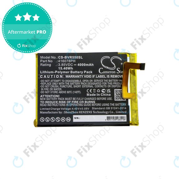 Baterie pentru Blackview BV5500, 4000mAh, Li-Pol, 3.85V, 416078PH, HQ