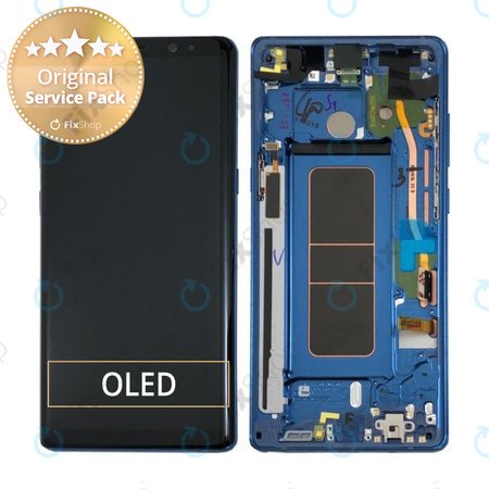 Samsung Galaxy Note 8 N950F - Ecran LCD + Sticlă Tactilă + Ramă (Deep Sea Blue) - GH97-21065B, GH97-21066B Genuine Service Pack