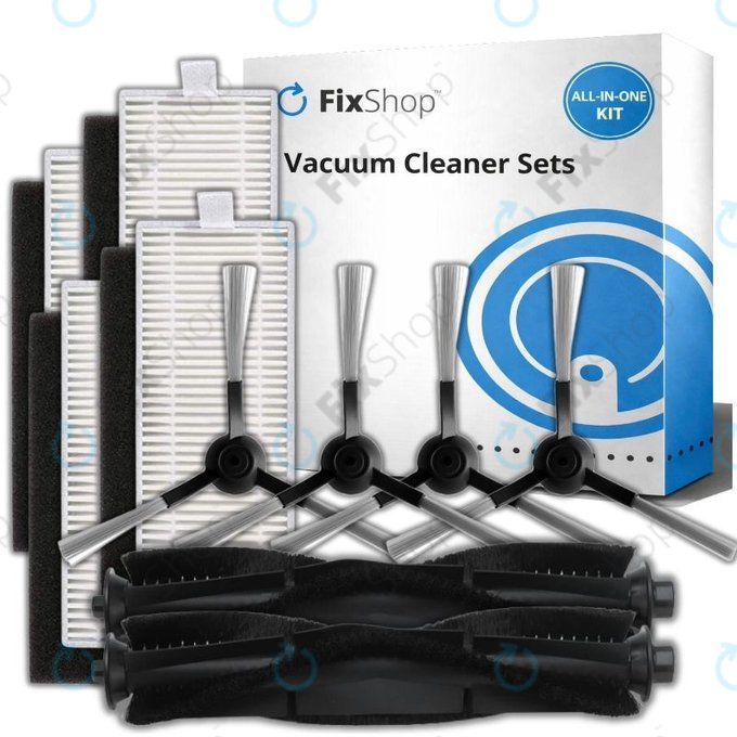 Set de piese de schimb pentru Xiaomi Viomi S9, Proscenic M7 Pro, M7 Max, M8 Pro (2x Perie principală, 4x Filter, 4x Perie laterală)