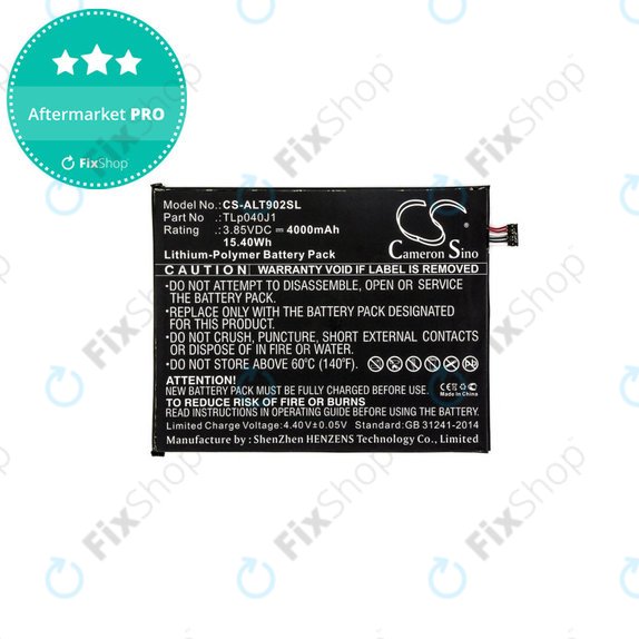 Baterie pentru Alcatel 8082, Alcatel 9024w, 4000mAh, Li-Pol, 3.85V, TLp040J1, HQ
