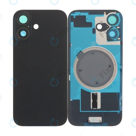 Apple iPhone 17 - Sticlă pentru carcasa din spate cu piese mici (Black)