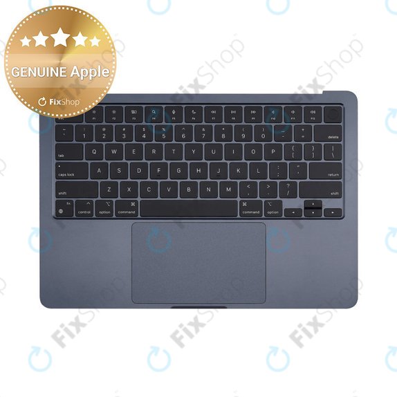 Ramă superioară tastatură pentru MacBook Air 13", A3113 (2024), cu tastatură US și baterie, Midnight, 661-40230, Genuine Apple