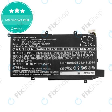 Baterie pentru HP Spectre X360 14-EA0002NI, X360 14-EA0002NX, 8150mAh, Li-Pol, 7.7V, WS04XL, HQ