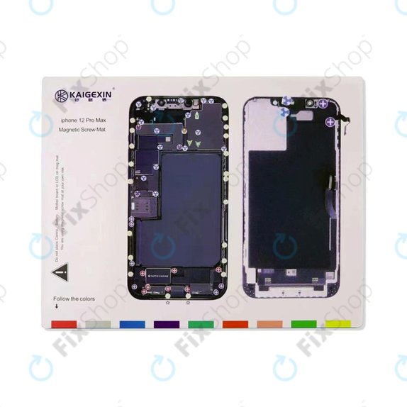 Organizator magnetic de șuruburi cu diagramă (iPhone 12 Pro Max)
