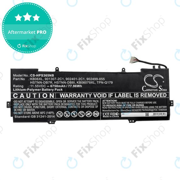 Baterie pentru HP Spectre X360 15, 6750mAh, Li-Pol, 11.55V, KB06XL, HQ