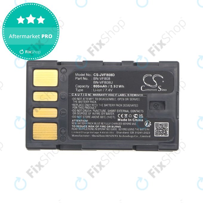 Baterie pentru JVC Gr-D850ek, 800mAh, Li-Ion, 7.4V, BN-VF808, HQ