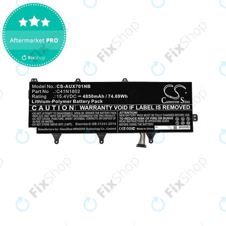 Baterie pentru Asus Zephyrus Gx701, Rog Zephyrus S Gx701, Rog Gx701, 4850mAh, Li-Pol, 15.4V, C41N1802, HQ