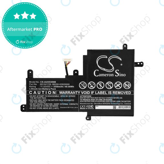Baterie pentru Asus VivoBook S15, X530, 3550mAh, Li-Ion, 11.52V, B31N1729, HQ