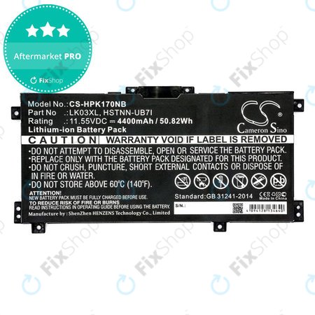 Baterie pentru HP Pavilion X360 15-CR0001NM, 4400mAh, Li-Ion, 11.55V, LK03XL, HQ