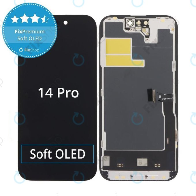 Ecran Soft OLED pentru iPhone 14 Pro - Sticlă Tactilă + Ramă, DIAGNOSTIC