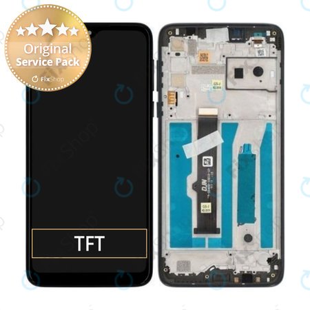 Motorola One Macro - Ecran LCD + Sticlă Tactilă + Ramă (Space Blue) - 5D68C15386 Genuine Service Pack