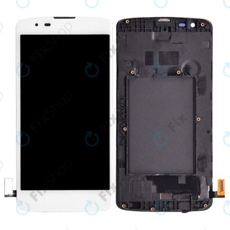 LG K8 K350N - Ecran LCD + Sticlă Tactilă + Ramă (Alb)