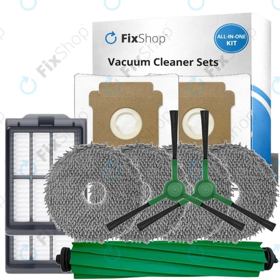 Set de piese de schimb pentru iRobot Roomba Plus 405 Combo, 505 Combo (1x Perie principală, 2x Filter, 2x Perie laterală, 4x Mop, 2x Sac de praf)