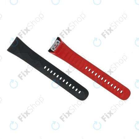 Samsung Gear Fit 2 Pro SM-R365 - Curea cu Cataramă (Stânga) (Black-Red) - GH98-41595A Genuine Service Pack
