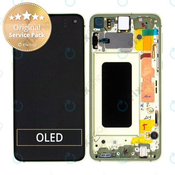 Samsung Galaxy S10e G970F - Ecran LCD + Sticlă Tactilă + Ramă (Canary Yellow) - GH82-18852G, GH82-18836G Genuine Service Pack