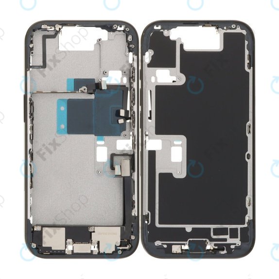Apple iPhone 16 Pro - Cadru Mijlociu + Butoane de Pornire, Volum și Cameră (Black Titanium)