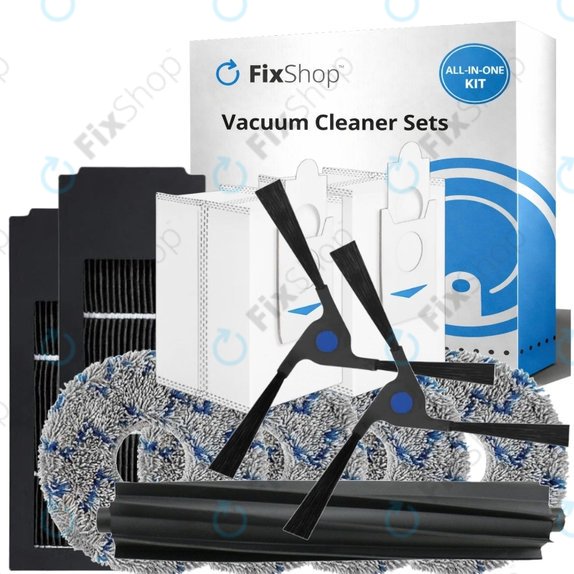 Set de piese de schimb pentru Ecovacs Deebot X2 Omni (1x Perie principală, 2x Filter, 2x Perie laterală, 4x Mop, 2x Sac de praf)