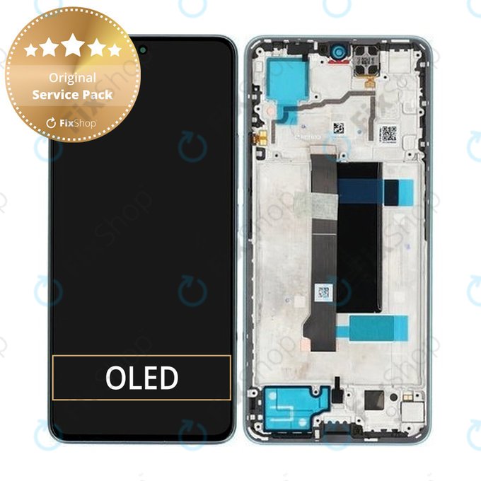 Xiaomi Redmi Note 13 Pro 5G 2312DRA50C - Ecran LCD + Sticlă Tactilă + Ramă (Ocean Teal) - 5600010N1600 Genuine Service Pack